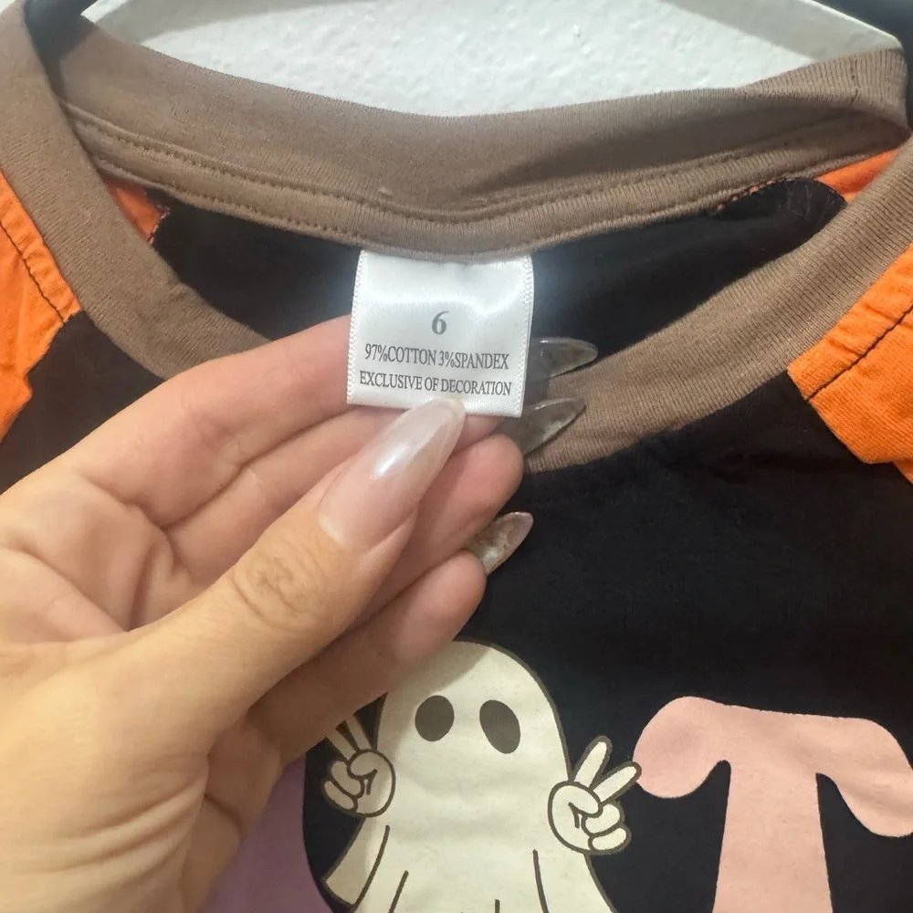 Kids Halloween Costume Sweatshirt - Black and Orange